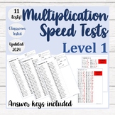 Level 1: Multiplication Speed Tests 2x - 12x