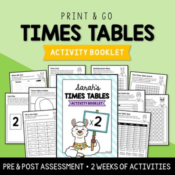 Preview of 2 x Times Tables Activity Booklet |Distance Learning|