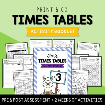Preview of 3 x Times Tables Activity Booklet |Distance Learning|