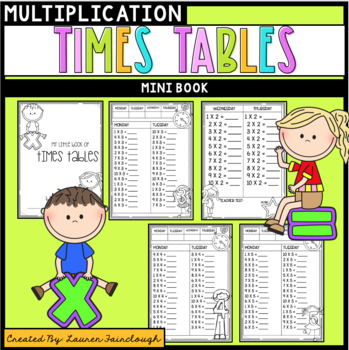 Preview of Times Tables Basic Facts Mini Book
