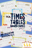 Times Tables Board Games 2x to 12 x Eleven Games Fun Colourful