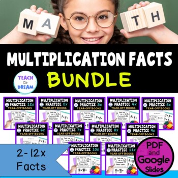 Preview of Times Tables Booklet | Multiplication Facts Booklet  Practice and Testing BUNDLE