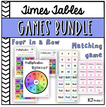 Preview of Times Tables Games -  Bundle (Matching Game and Four in a Row)