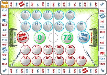 Times Tables Hockey Themed Board Games by Let Me Learn | TPT