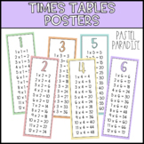 Times Tables Posters Thin - Pastel Paradise