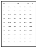 Times Tables Test Sheets - 60 questions per test