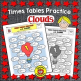 Times Tables Unlimited Practice: Clouds! (Color and B&W!) 