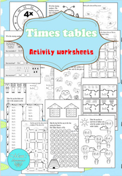 Preview of Times Tables activity worksheets - Multiplication