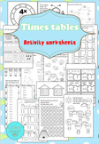 Times Tables activity worksheets - Multiplication