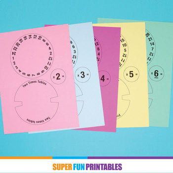 times table spinners by super fun printables teachers