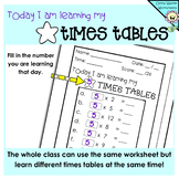 Times tables any number Drills / Multiplication Daily Test