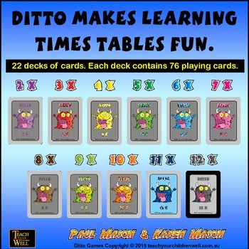 Preview of Times tables fun with Ditto - Complete Collection