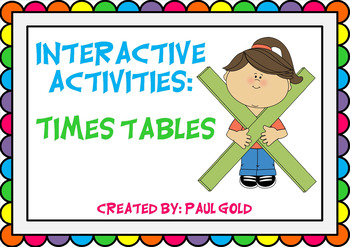 Preview of Times Tables Interactive Notebook