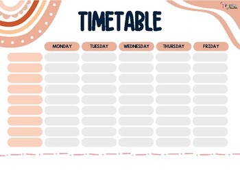 Preview of Timetable