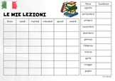 Timetable in Italian (Days and Months)