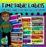 Timetable Labels {For daily class routines in NZ}