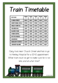 Timetable Word Problems Task Cards