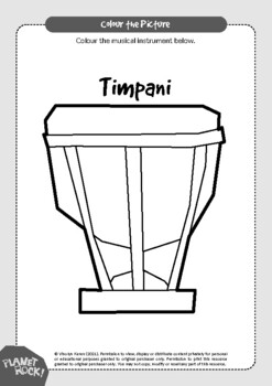 Preview of Timpani Coloring Page