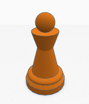 Preview of TinkerCAD Chess Pawn - 3D Printing