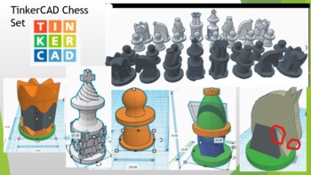 Preview of TinkerCAD Chess Set