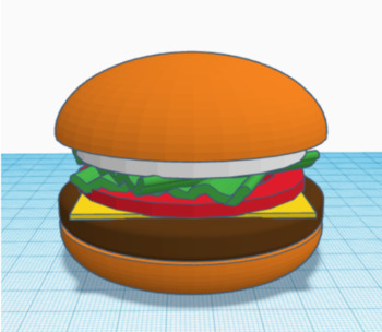 Preview of TinkerCAD Hamburger
