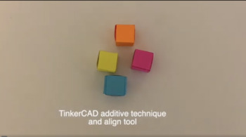 Preview of TinkerCAD: make paper blocks, build a 3d object, then draw it in TC (part 3)