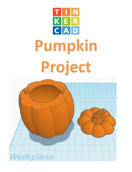Preview of TinkerCAD step-by-step instructions for Pumpkin for Halloween