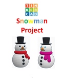 TinkerCAD step-by-step instructions for Snowman