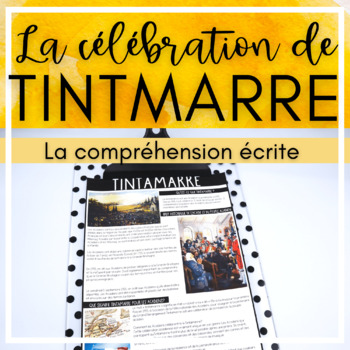 Preview of Tintamarre French Reading Comprehension or compréhension de lecture