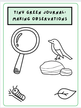 Preview of Tiny Green Journal: Making Observations!