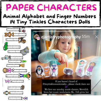 Preview of Tiny Tinkles Piano Paper Characters CRAFT