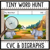 Tiny Word Hunt I SPY CVC Digraphs  | Decodable 