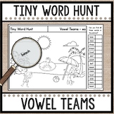 Tiny Word Hunt I SPY Vowel Teams - Black & White  | Decodable