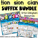 Tion  Sion Cian Activities Bundle - Suffix Bingo and Orton