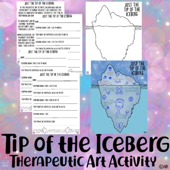 Preview of Tip Of The Iceberg - Therapeutic Art Activity