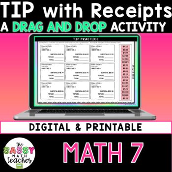 Preview of Tip with Receipts Digital Activity | Distance Learning
