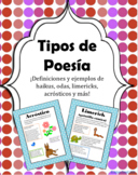 Tipos de Poesía en Español