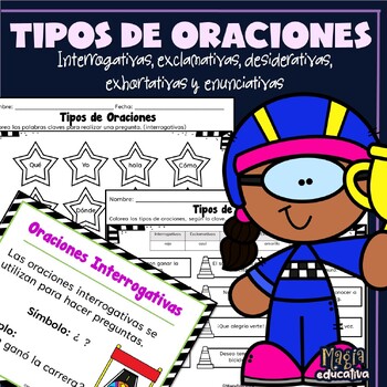 Preview of Tipos de oraciones | Types of sentences SPANISH