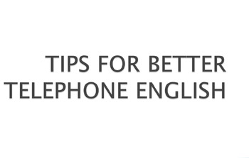 Preview of Tips For Telephone English