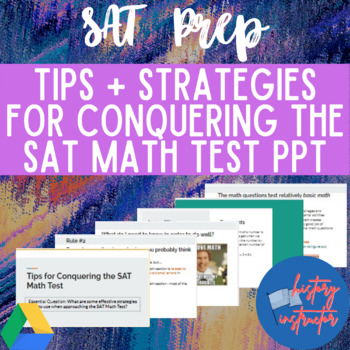 Preview of Tips & Strategies for Conquering the SAT Math Test