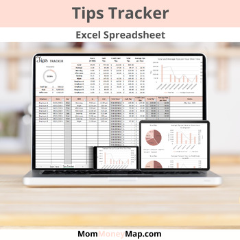 Preview of Tips Tracker Excel Spreadsheet