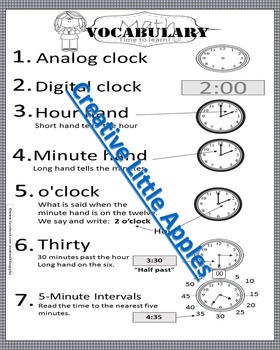 Preview of Tips about Time! Print & Go Style! *Ready for the Math Notebook