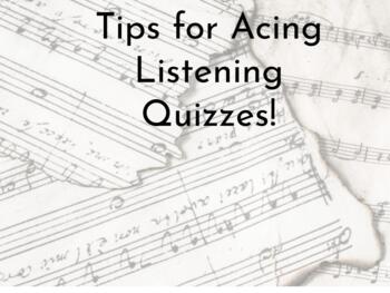 Preview of Tips for Aceing a Listening Quiz