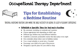 Tips for Establishing a Bedtime Routine Handout