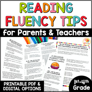 Preview of Reading Fluency Tips: Reading Tips and Strategies for Parents and Guardians