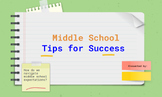 Tips for Middle School Success - Google Slides Presentation