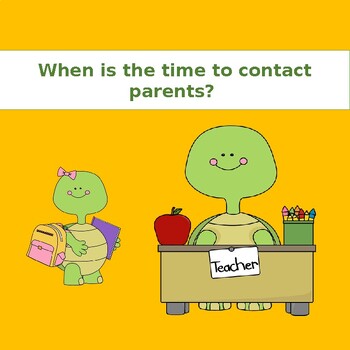 Preview of Tips for teachers: When is the time to call parents?