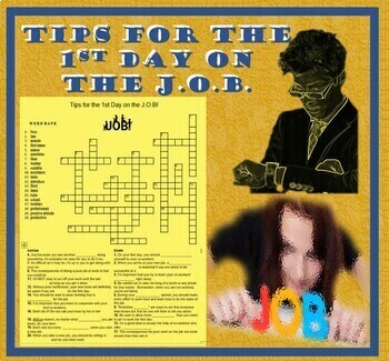 Preview of Tips for the 1st Day on the J.O.B.   (CROSSWORD PUZZLE)