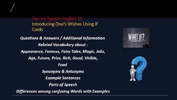 Preview of Tips on Spoken English 19 Introducing One's Wishes Using If Cards