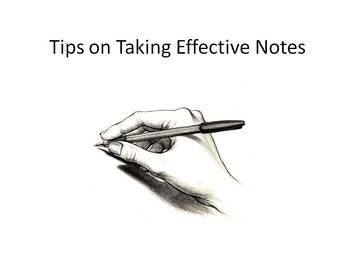 Preview of Tips on Taking Effective Lecture Notes